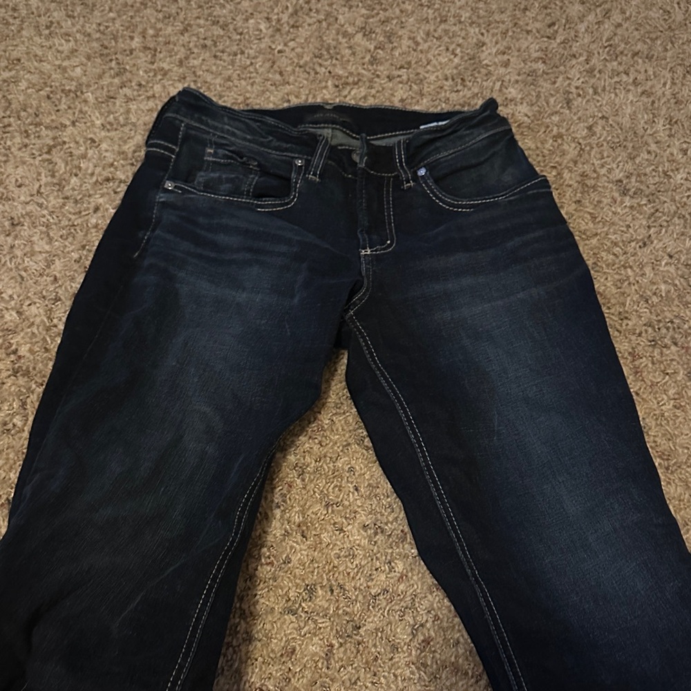 Silver Jeans Women's Dark Indigo Straight Leg Jeans